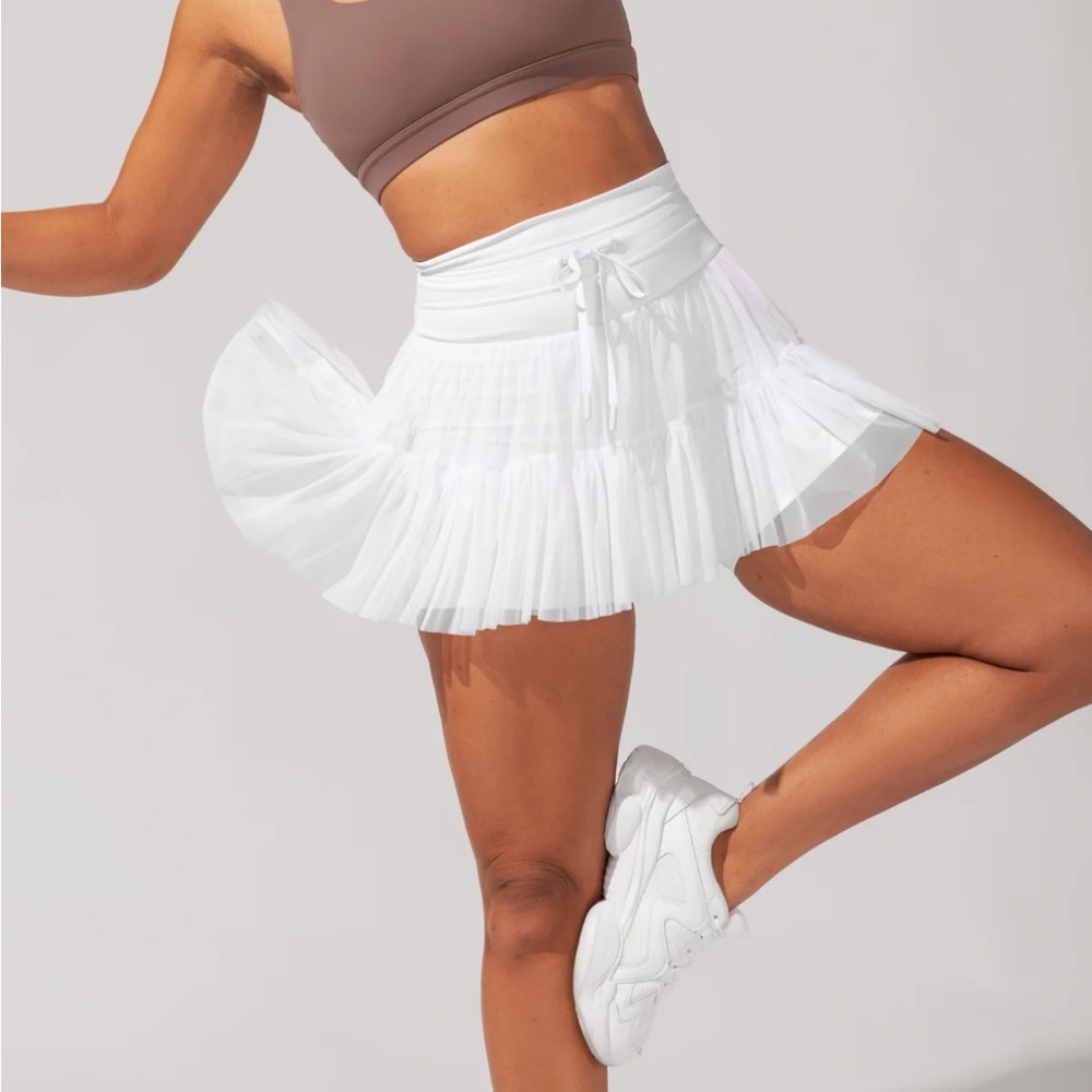 PopFlex Pirouette Skort - Cool White